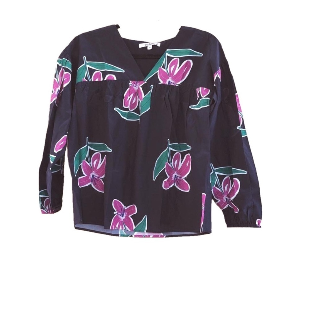 NEW • Tucker NYC • Bohemian Blouse Hibiscus Bloom